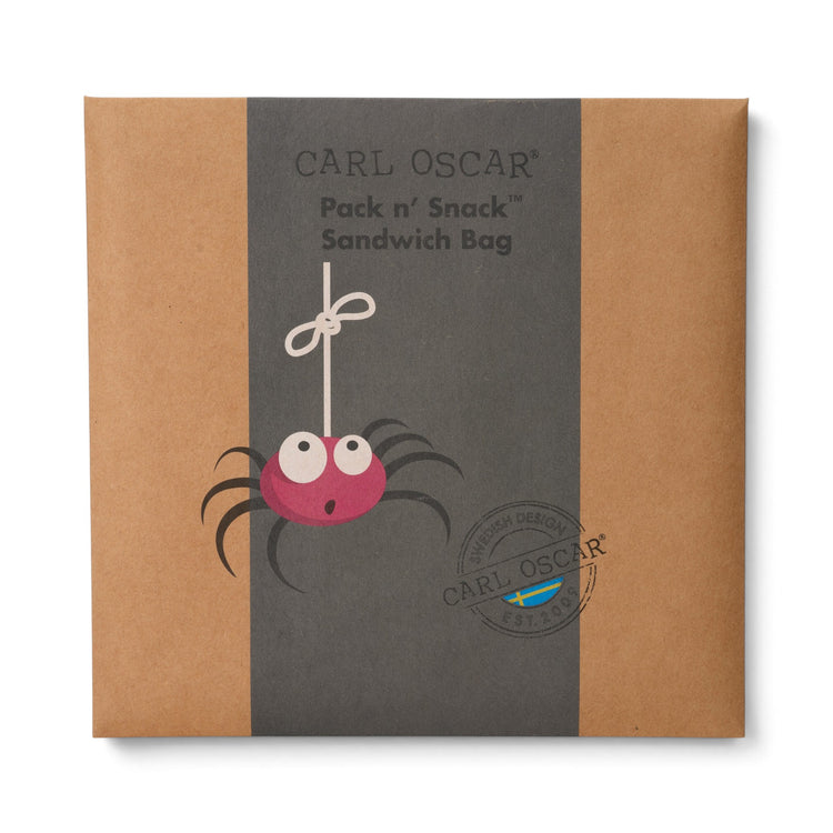 CARL OSCAR. Ισοθερμική θήκη για σάντουιτς Pack n’ Snack Αράχνη – Γκρι