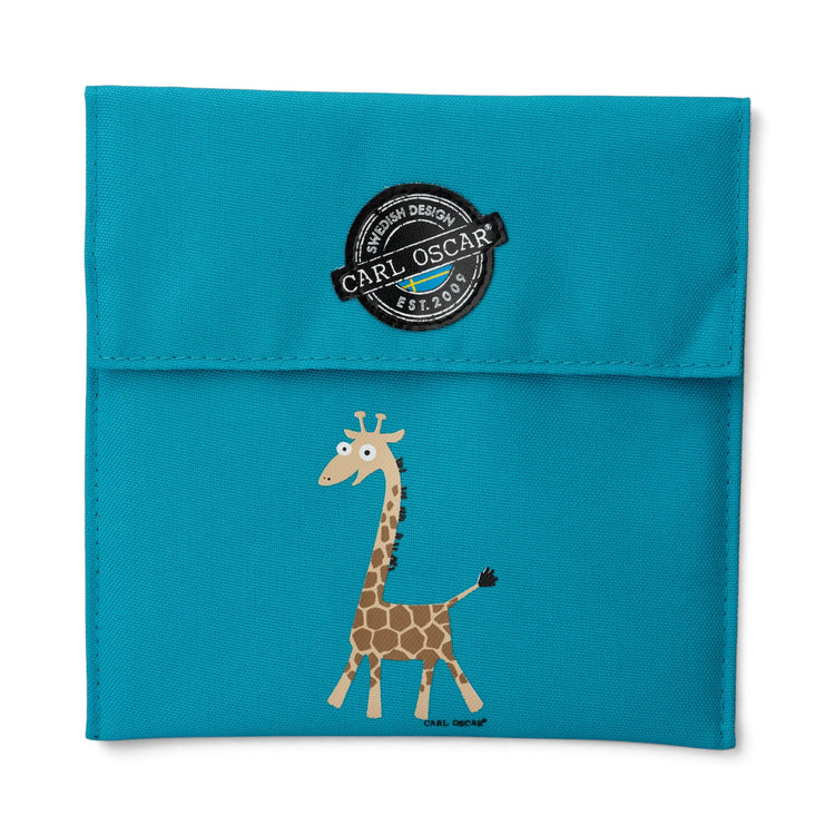 CARL OSCAR. Pack n' Snack™ Sandwich Bag Giraffe - Turquoise