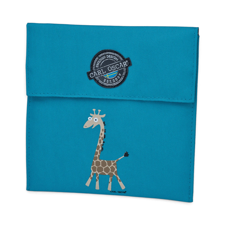 CARL OSCAR. Pack n' Snack™ Sandwich Bag Giraffe - Turquoise