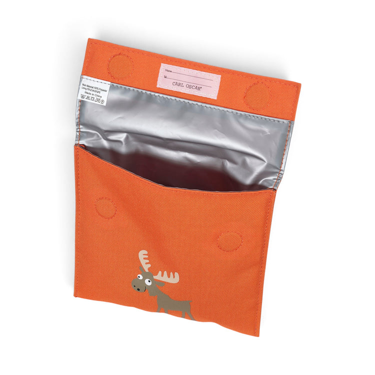 CARL OSCAR. Ισοθερμική θήκη για σάντουιτς Pack n’ Snack Τάρανδος - Πορτοκαλί