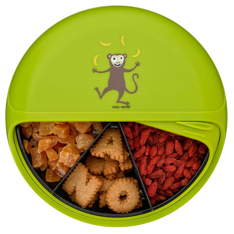 CARL OSCAR. BentoDISC™ Lunch box O18cm Monkey - Lime