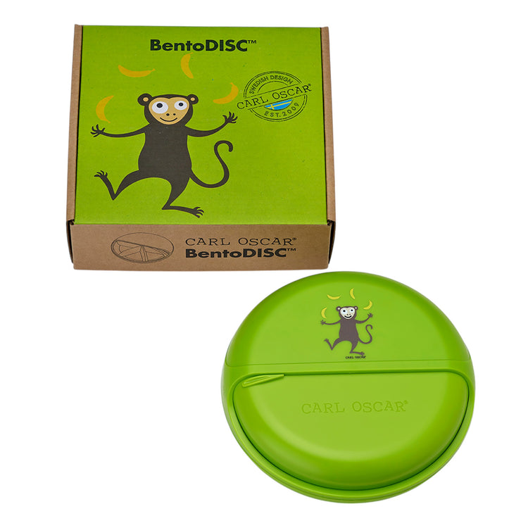 CARL OSCAR. BentoDISC™ Lunch box O18cm Monkey - Lime