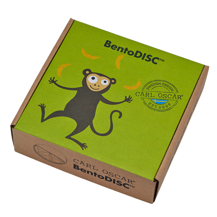 CARL OSCAR. BentoDISC™ Lunch box O18cm Monkey - Lime