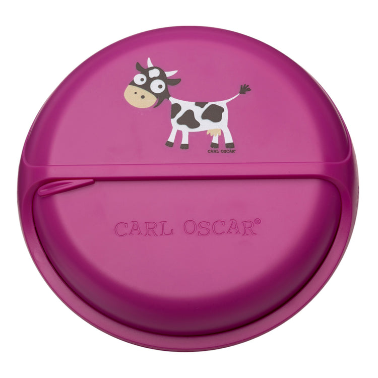 CARL OSCAR. BentoDISC™ Lunch box O18cm Cow - Purple