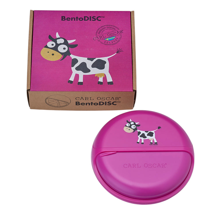 CARL OSCAR. BentoDISC™ Lunch box O18cm Cow - Purple