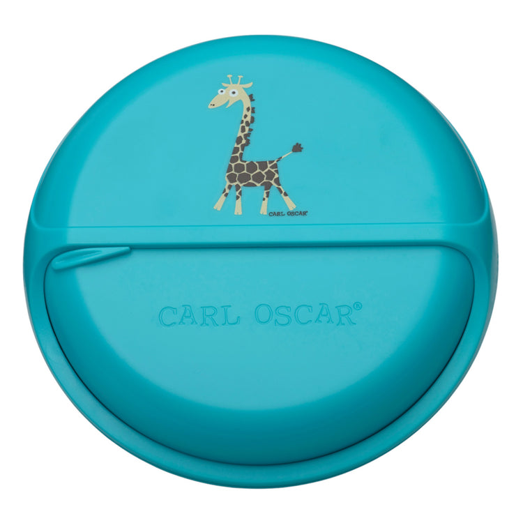 CARL OSCAR. BentoDISC™ Lunch box O18cm Giraffe - Turquoise