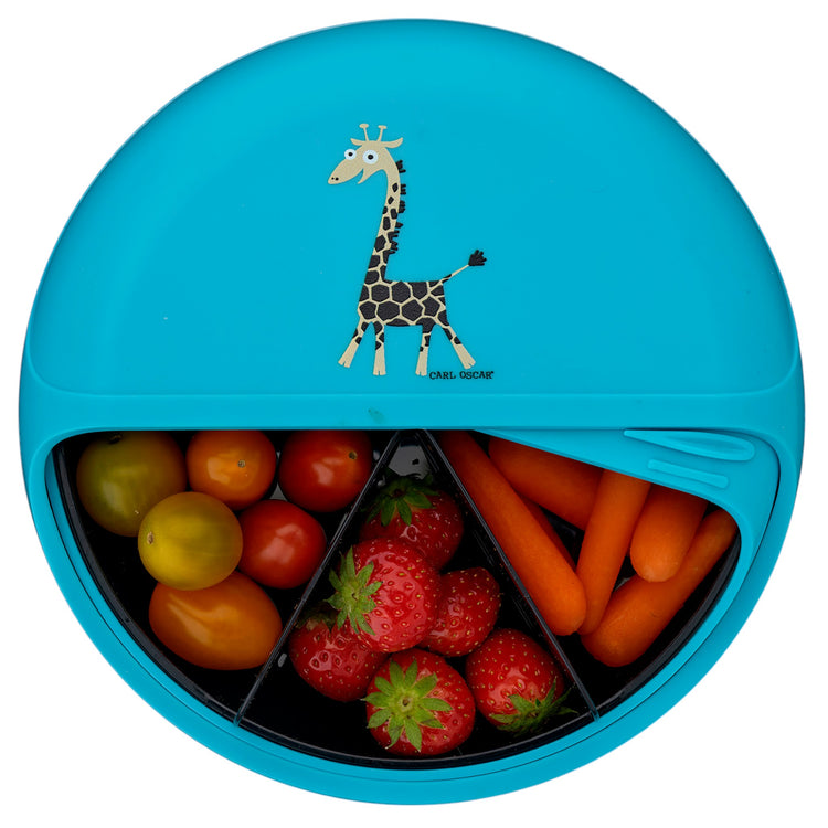 CARL OSCAR. BentoDISC™ Lunch box O18cm Giraffe - Turquoise