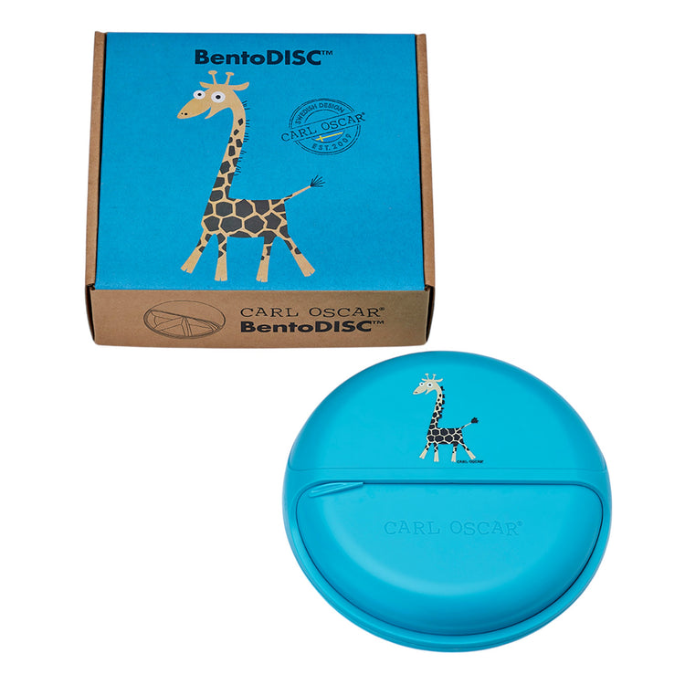 CARL OSCAR. BentoDISC™ Lunch box O18cm Giraffe - Turquoise