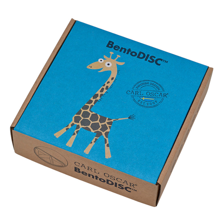 CARL OSCAR. BentoDISC™ Lunch box O18cm Giraffe - Turquoise