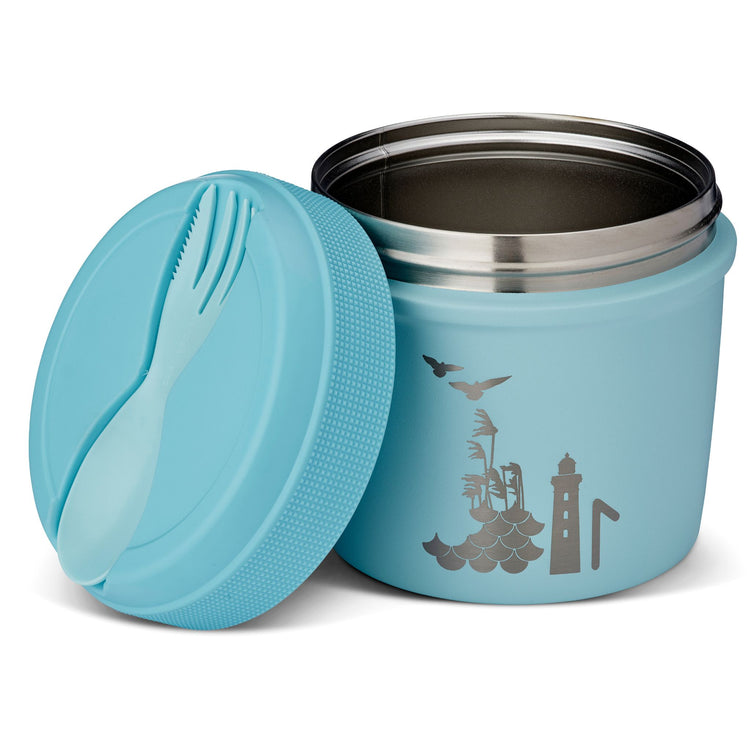 CARL OSCAR. Spirit TEMP LunchJar™ with cutlery 500ml Flow - Blue