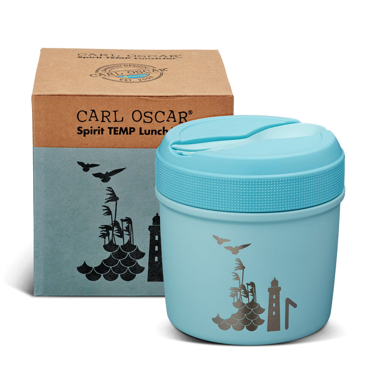 CARL OSCAR. Spirit TEMP LunchJar™ with cutlery 500ml Flow - Blue