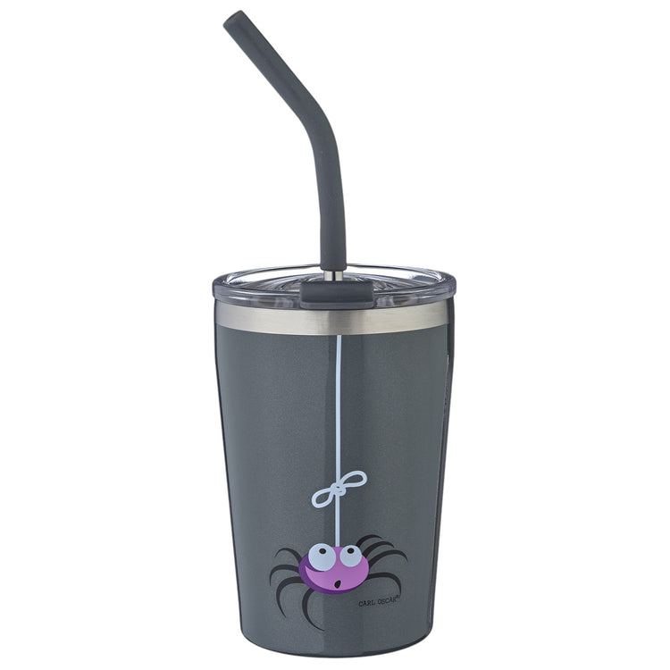 CARL OSCAR. Ανοξείδωτο ποτήρι θερμός (tumbler) 250ml Αράχνη - Γκρι