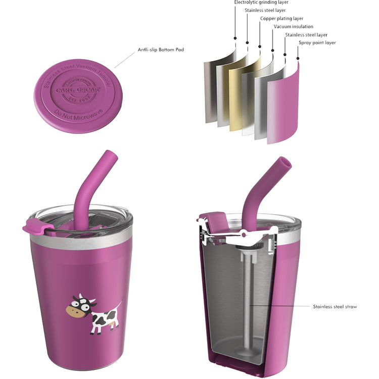 CARL OSCAR. TEMP Tumbler™ 250ml Cow - Purple