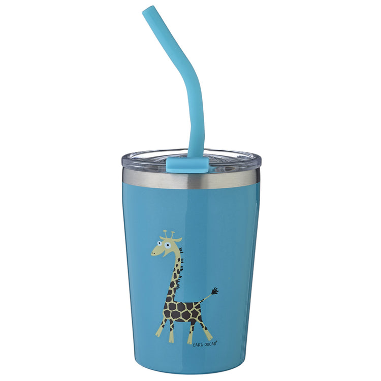 CARL OSCAR. Ανοξείδωτο ποτήρι θερμός (tumbler) 250ml Καμηλοπάρδαλη - Τιρκουάζ