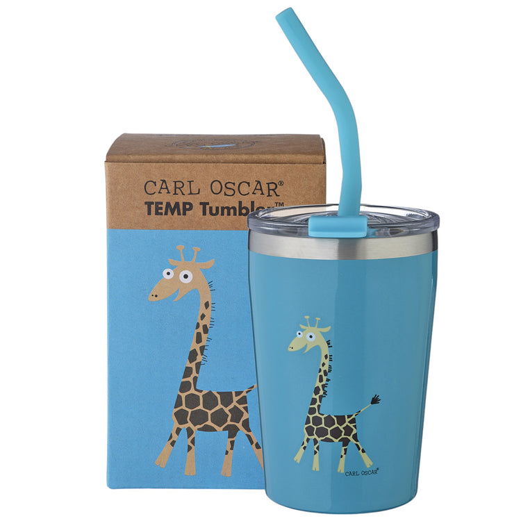 CARL OSCAR. Ανοξείδωτο ποτήρι θερμός (tumbler) 250ml Καμηλοπάρδαλη - Τιρκουάζ