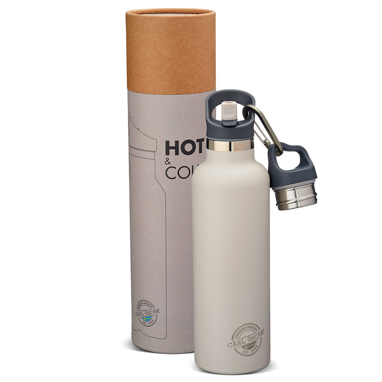 CARL OSCAR. TEMPflask Water bottle 700ml - Greige