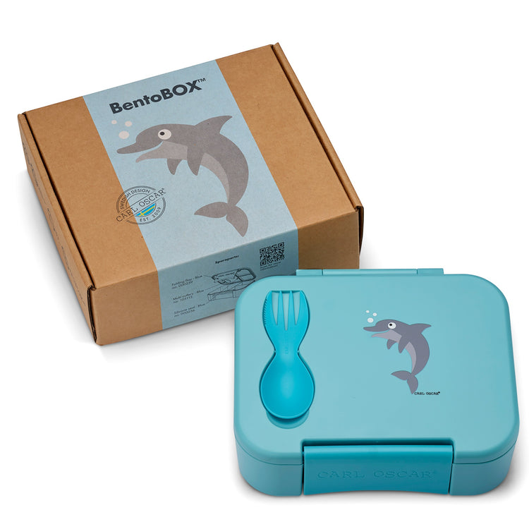 CARL OSCAR. BentoBOX™ Lunch box Dolphin - Blue