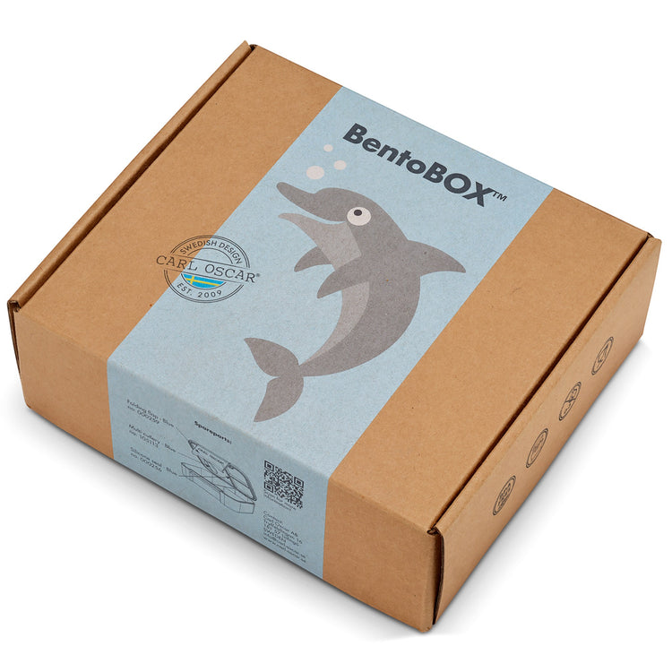 CARL OSCAR. BentoBOX™ Lunch box Dolphin - Blue