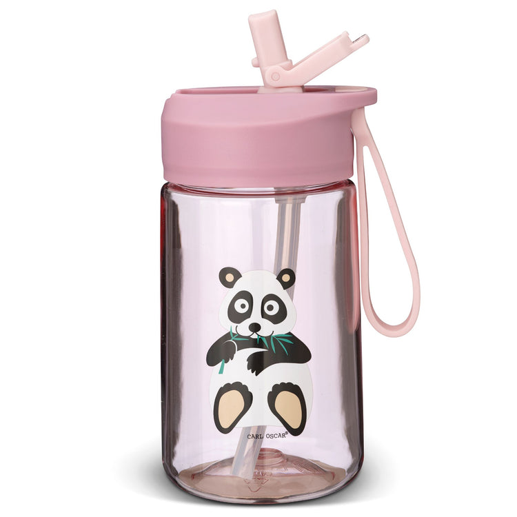 CARL OSCAR. HydraFlip™ water bottle 400ml Panda - Pink