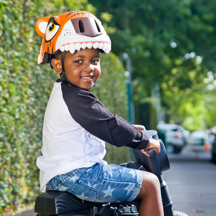 CRAZY SAFETY. Tiger Bicycle Helmet - Orange