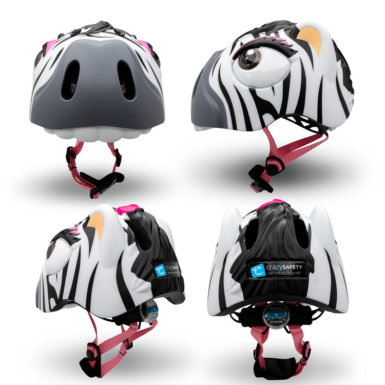 CRAZY SAFETY. Κράνος ποδηλάτου Zebra - Μαύρο/Λευκό