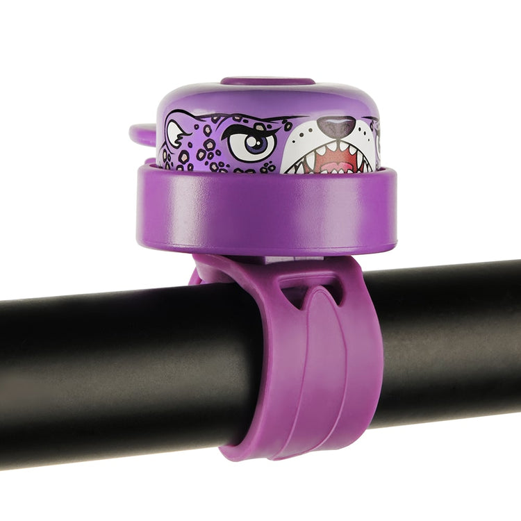 CRAZY SAFETY. Leopard Bicycle Bell - Purple