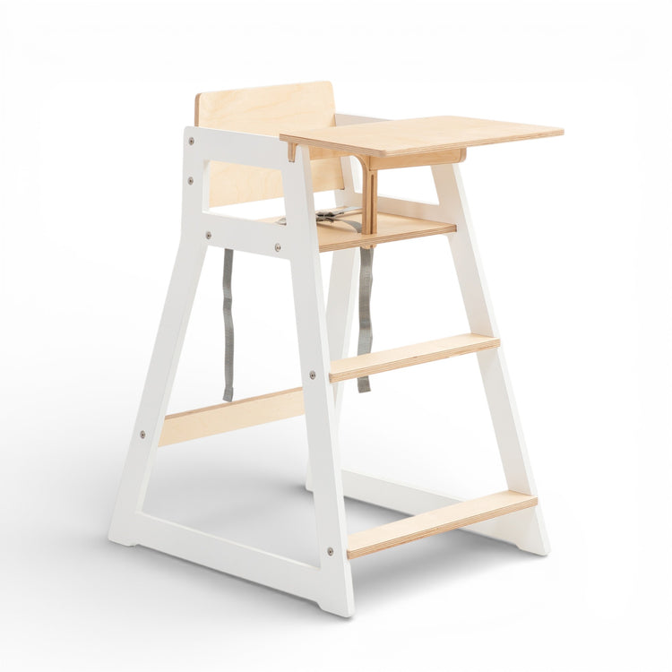 Duck Woodworks. High chair tall white