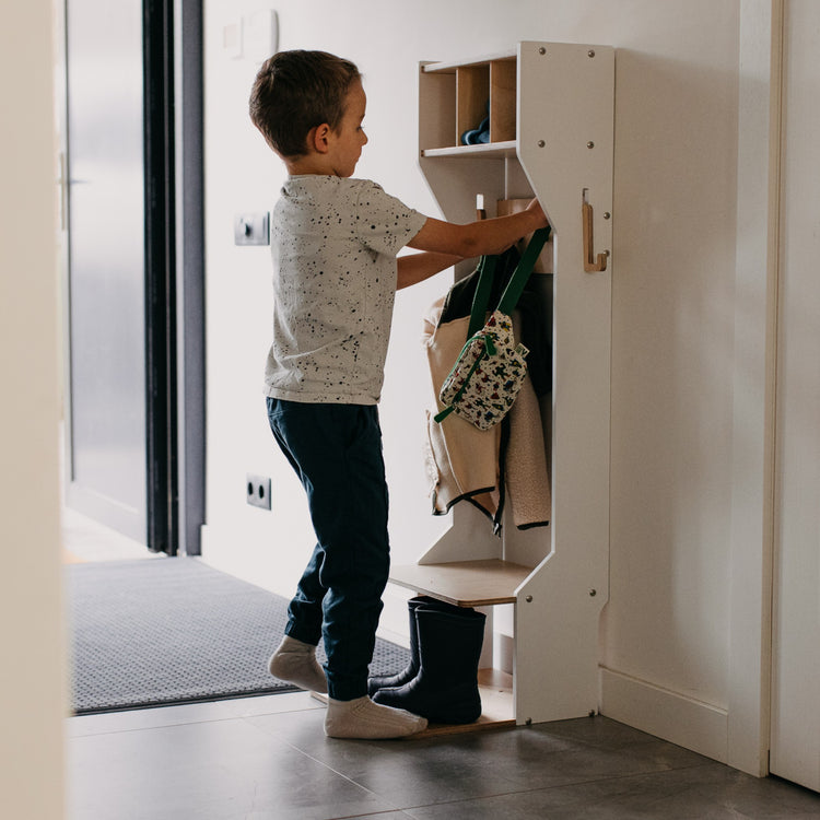 Duck Woodworks. Children's outerwear wardrobe white