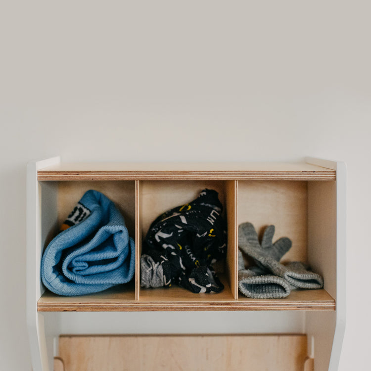 Duck Woodworks. Children's outerwear wardrobe white