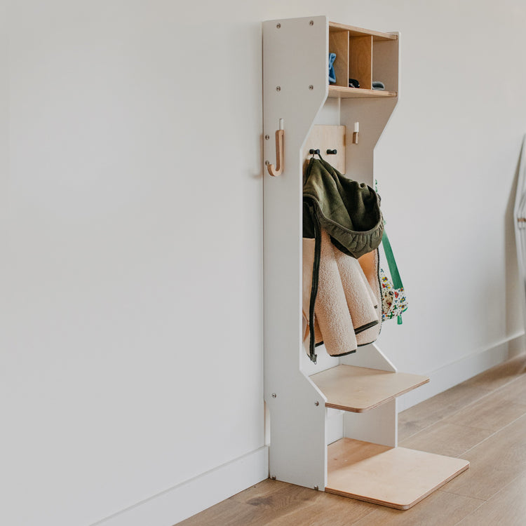 Duck Woodworks. Children's outerwear wardrobe white