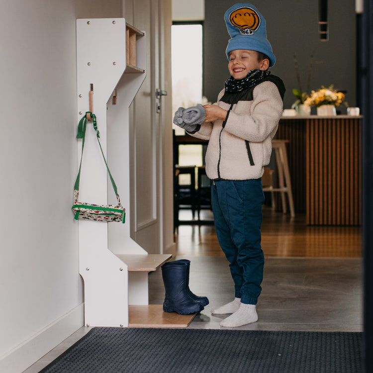 Duck Woodworks. Children's outerwear wardrobe white