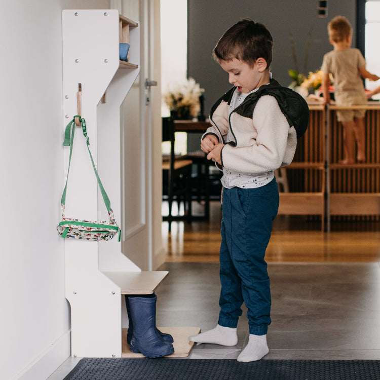 Duck Woodworks. Children's outerwear wardrobe white