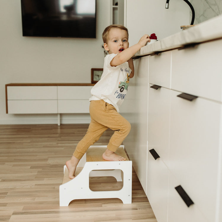 Duck Woodworks. Βοηθητικό σκαλοπάτι/σκαμπό - λευκό
