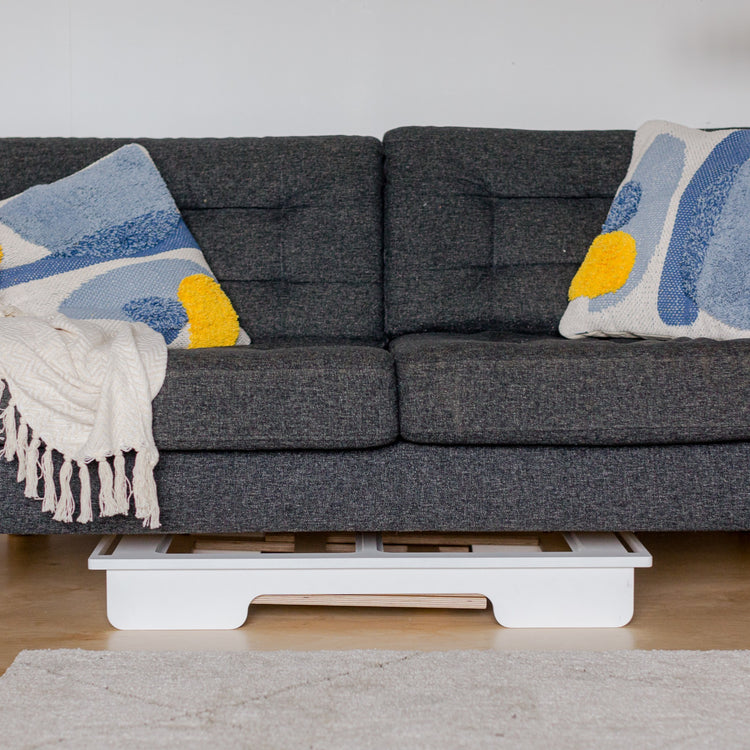 Duck Woodworks. Montessori sensory table with 2 boxes white