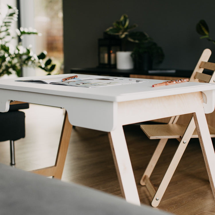 Duck Woodworks. Montessori table white