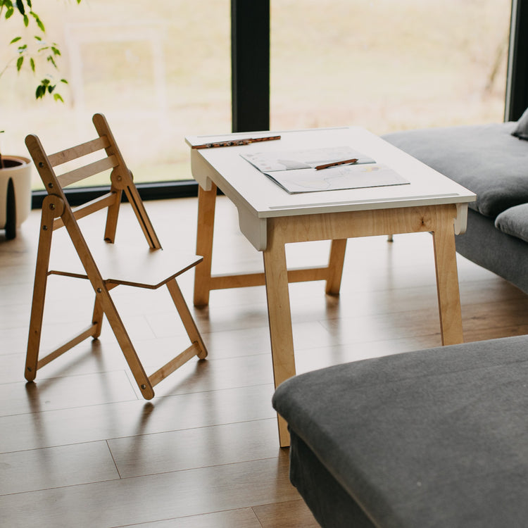 Duck Woodworks. Montessori table white