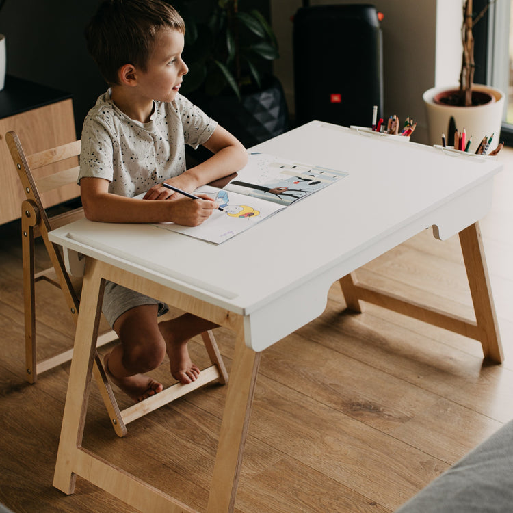 Duck Woodworks. Montessori table white