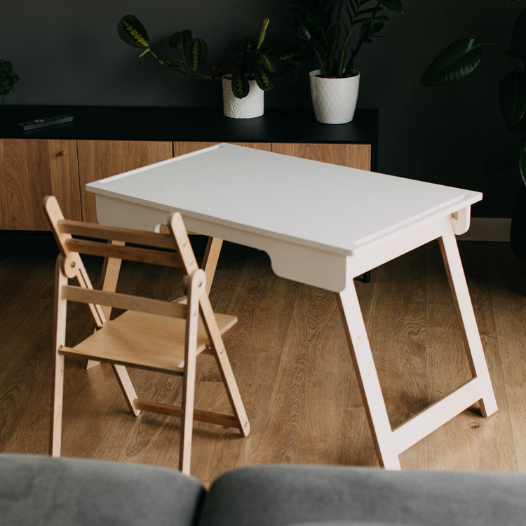 Duck Woodworks. Montessori table white