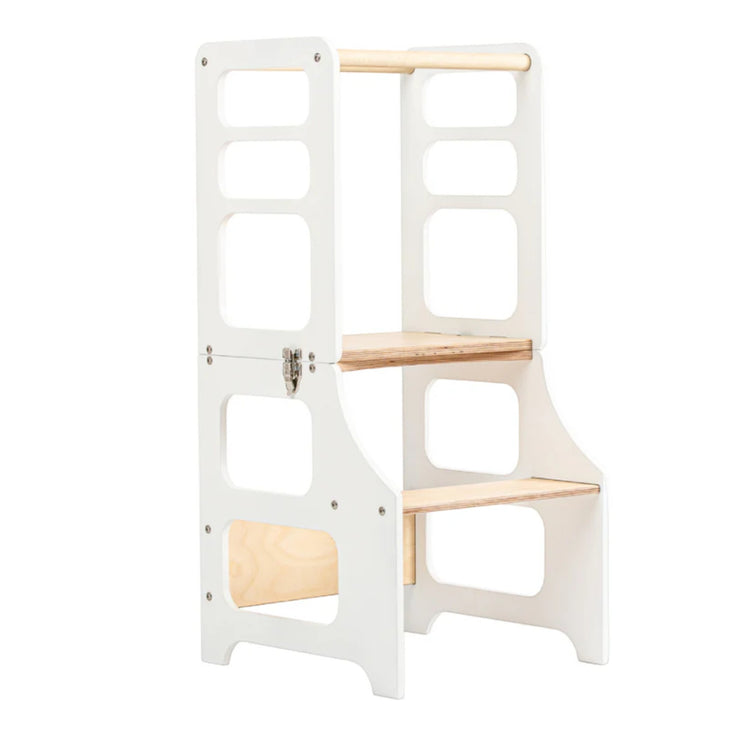 Duck Woodworks. Foldable kitchen tower - white