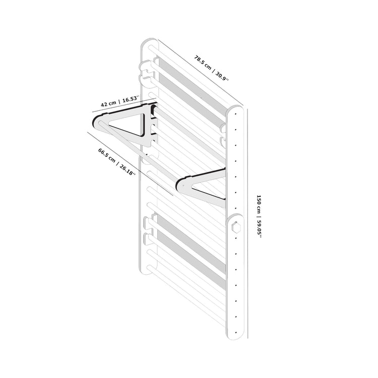 Duck Woodworks. Climbing triangle wall set white