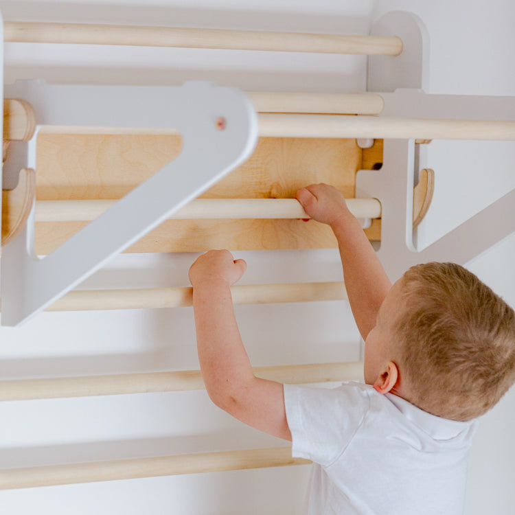 Duck Woodworks. Climbing triangle wall set white