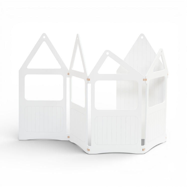 Duck Woodworks. Ξύλινο αναδιπλούμενο σπιτάκι παιχνιδιού Zig Zag House - λευκό