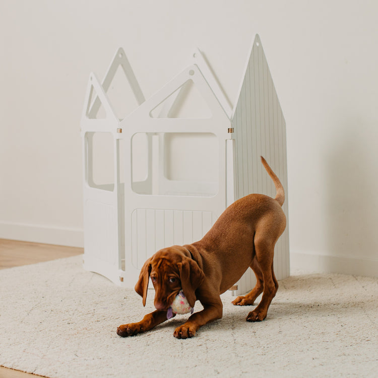 Duck Woodworks. Ξύλινο αναδιπλούμενο σπιτάκι παιχνιδιού Zig Zag House - λευκό