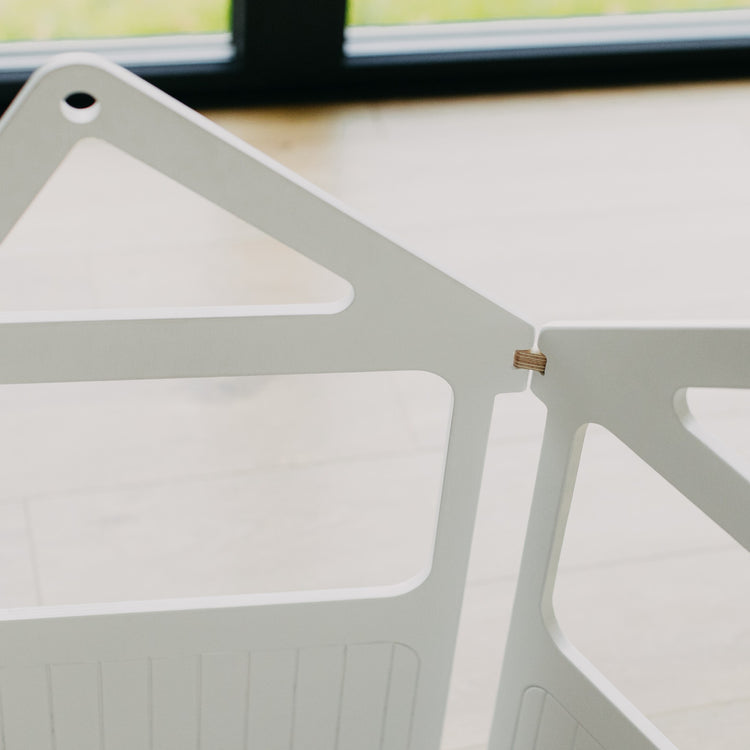 Duck Woodworks. Ξύλινο αναδιπλούμενο σπιτάκι παιχνιδιού Zig Zag House - λευκό