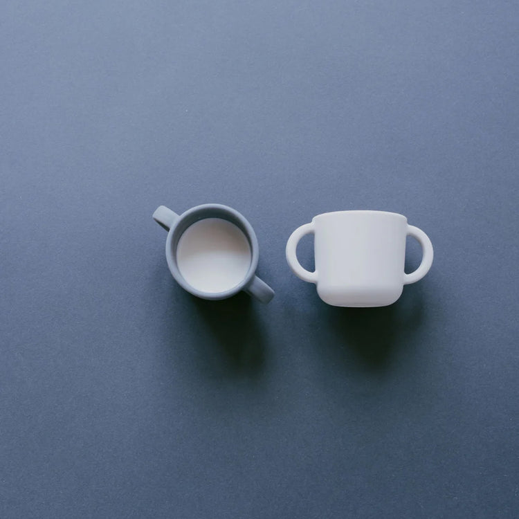 EKOBO. Bambino Silicone Sippy Cup with handles - Cloud