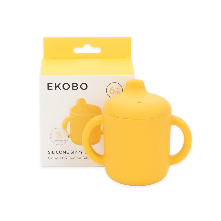 EKOBO. Bambino Silicone Sippy Cup with handles - Mimosa