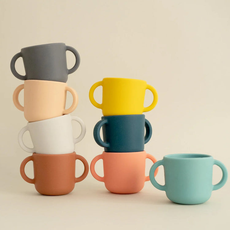 EKOBO. Bambino Silicone Sippy Cup with handles - Mimosa
