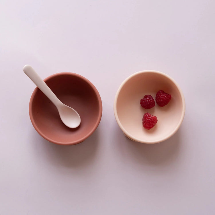 EKOBO. Silicone Suction Bowl - Terracotta