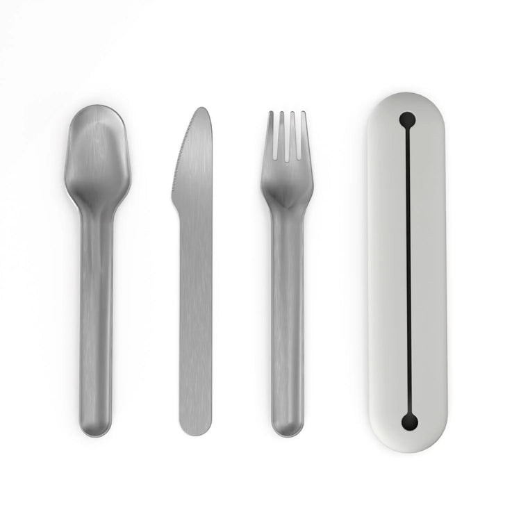 EKOBO. Stainless Steel Cutlrey Trio with Silicone Case
