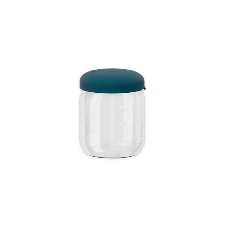 EKOBO. Pronto Food Storage Jar in Borosilicate Glass 350 ml - Blue Abyss